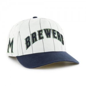 MILWAUKEE BREWERS COOPERSTOWN DOUBLE HEADER PINSTRIPE 47 HITCH