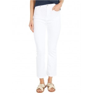Womens 7 For All Mankind The High-Waist Slim Kick in Slim Illusion White