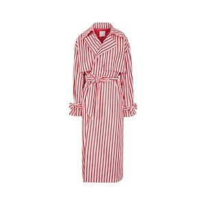 8 by YOOX PRINTED COTTON OVERSIZE TRENCH