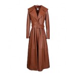 8 by YOOX LEATHER FULL-SKIRT TRENCH COAT