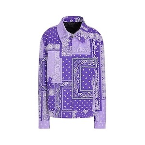 8 by YOOX Cotton canvas jacket with two-tone print