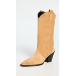 Ariel Cow Suede Leather Caramel Boots