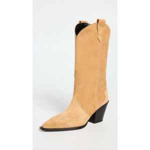 Ariel Cow Suede Leather Caramel Boots