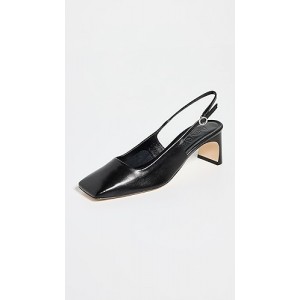 Eliza Nappa Leather Black Heels