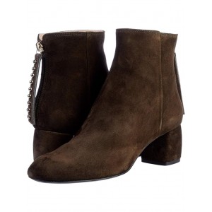 Back Zip Ankle Bootie Forest Green