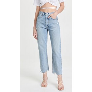 90s Crop Mid Rise Straight Jeans