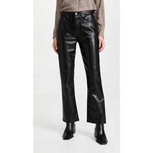 Recycled Leather Mid Rise Relaxed Boot Pants