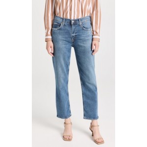 Kye Mid Rise Straight Crop Jeans