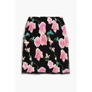 Embellished tulle mini skirt