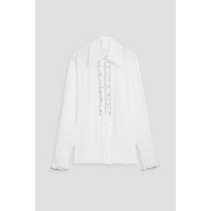 Ruffled Lyocell-georgette blouse