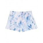 All Over Print 3-Stripes French Terry Shorts (Big Kids) White/Blue