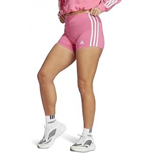 Essentials 3-Stripes Single Jersey Booty Shorts Pulse Magenta/White