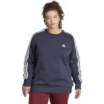 Plus Size Inc 3-Stripes Fleece Sweatshirt Legend Ink/White