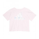 Short Sleeve Oversized Tee (Big Kids) Clear Pink
