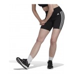 Training Essentials 3-Stripes High-Waisted Shorts Black