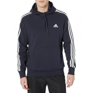 Essentials French Terry 3-Stripes Pullover Hoodie Ink/White
