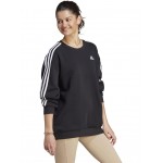 3-Stripes Fleece Oversize Sweatshirt Black/White