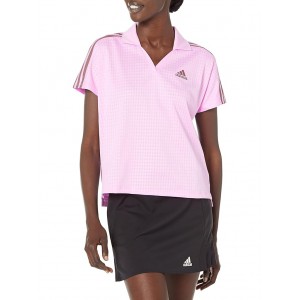 Plus Size 3-Stripe Polo Shirt Bliss Lilac