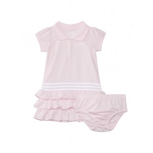 SS Ruffl Polo Dress Set(Infant) Med Pink