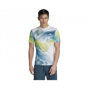 Mens adidas Tennis US Series Printed Freelift T-Shirt