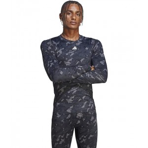 adidas Techfit All Over Printed Training Long Sleeve T-Shirt
