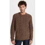 Donegal Fisherman Sweater In Extrafine Merino Wool
