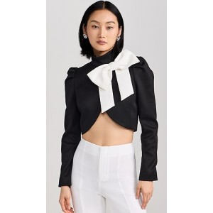 Addison Bow Collar Cropped Jacket