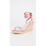 Willa Silky Pink Leather Espadrilles