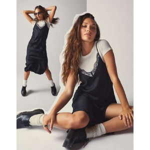 AE x The Ziegler Sisters Lace Slip Midi Dress