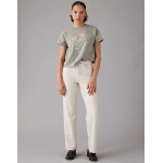 AE Stretch Curvy Super High-Waisted Vegan Leather Straight Pant