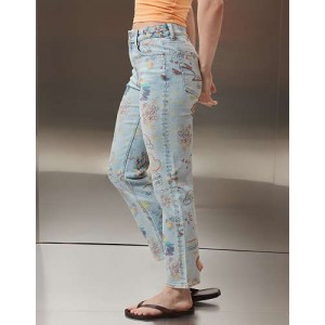 AE Pride Stretch Super High-Waisted Ankle Straight Jean