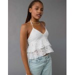 AE Tiered Lace Halter Top