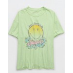 Aerie Smiley Graphic Oversized Boyfriend T-Shirt