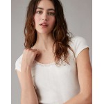 AE Hey Baby Lace Trim T-Shirt