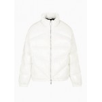 Glossy coated nylon puffer jacket