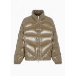 Glossy coated nylon puffer jacket