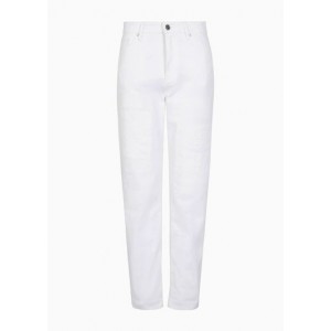 J06 boyfriend fit white denim jeans