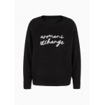 Knitted wool blend script logo sweater