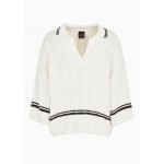 Armani Sustainability Values knitted recycled cotton v-neck sweater