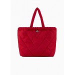 Large quilted puffer shopper bag