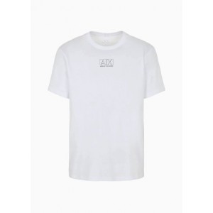 Regular fit mercerized jersey cotton logo t-shirt