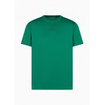 Regular fit mercerized jersey cotton logo t-shirt