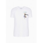 Slim fit stretch jersey cotton logo design t-shirt