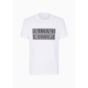 Armani Sustainability Values slim fit organic jersey cotton logo lettering t-shirt