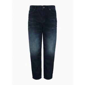 J16 boyfriend cropped fit rigid cotton denim jeans