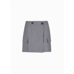 Checkered jacquard mini skirt