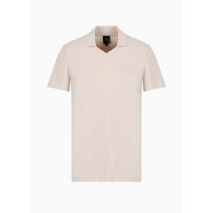 Stretch cotton pique polo shirt