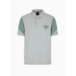 Regular fit polo shirt in color block piquet