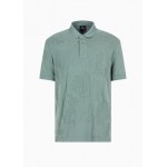 Regular fit polo shirt in jacquard jersey