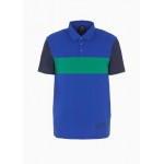 Armani Sustainability Values Milano New York regular fit color block polo shirt